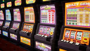 Colourful slot game reels with bonus symbols on mobile screen